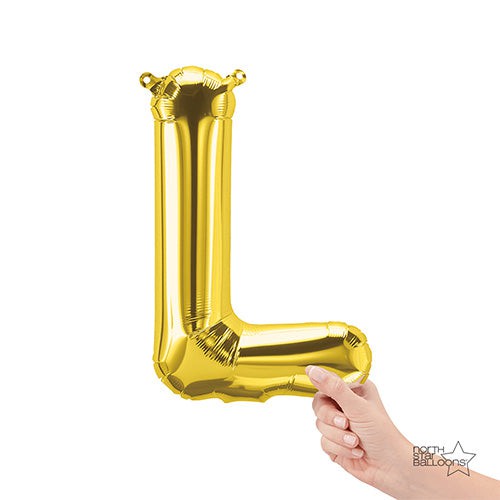 16 inch LETTER L - NORTHSTAR - GOLD (AIR-FILL ONLY)